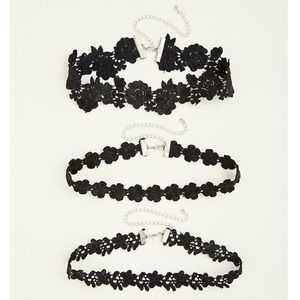 Torrid Black Floral Chokers